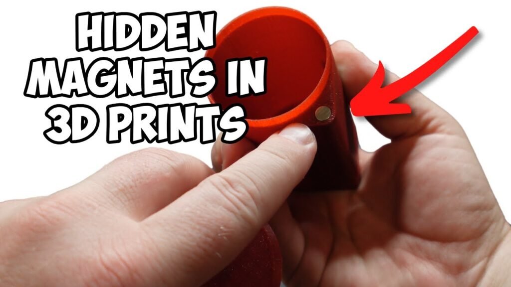 Hidden magnets embedded in a 3D printed box lid