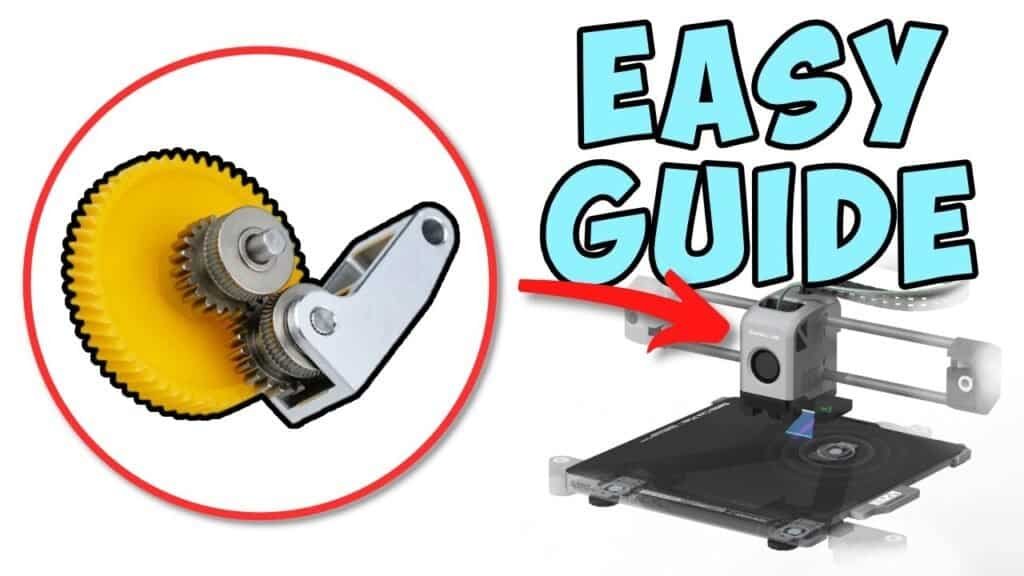 Bambu Lab X1C extruder gear assembly with old and new gears
