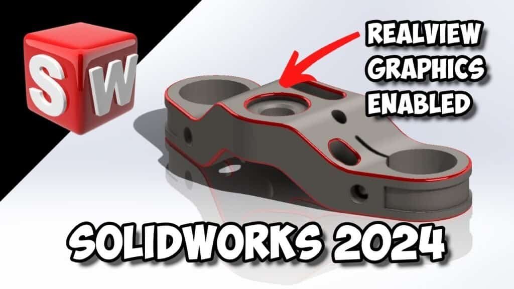 SolidWorks model with RealView Graphics enabled